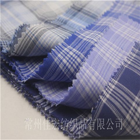 55/45CVC色织双层布,衬衫双层布面料厂家定制