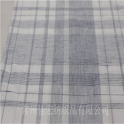 棉亚麻格子布,色织亚麻棉格子布定制