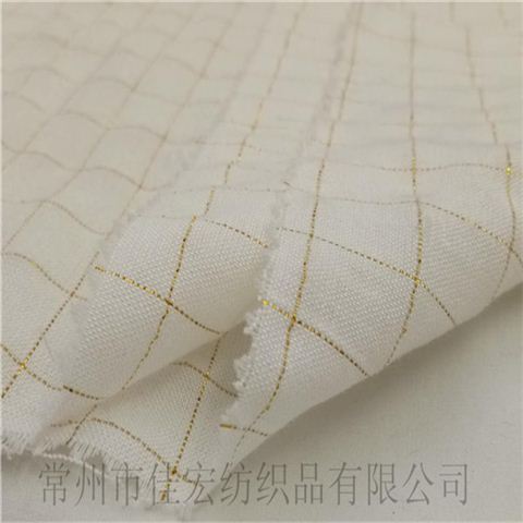 金丝棉人棉格子布生产定制