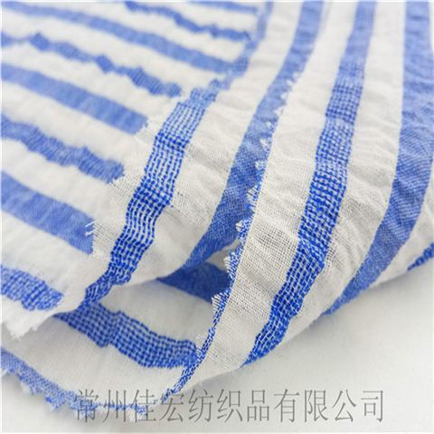 全棉弹力泡泡布,色织弹力皱皱布定制