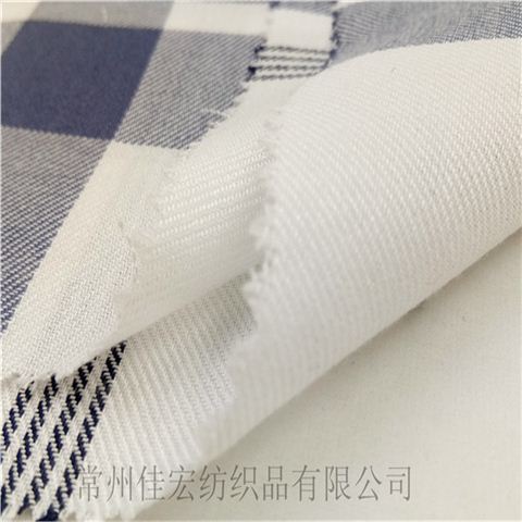 30支人棉色织布生产定制