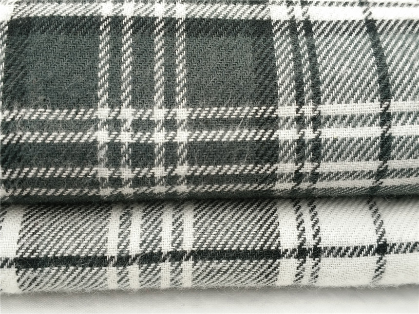 斜纹法兰绒,人棉色织布,空气洗面料